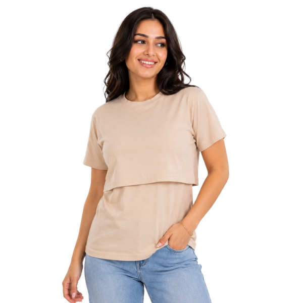 Half Sleeves Basic Nursing Undershirt