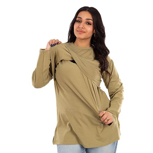 Full Sleeves Long Basic Nursing Top