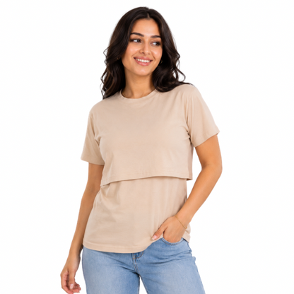 Half Sleeves Basic Nursing Undershirt