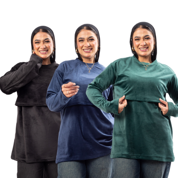 Velour Nursing Top Bundle (3 COLORS)