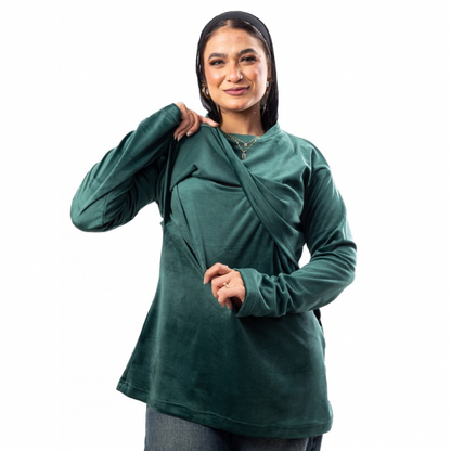 Velour Nursing Top