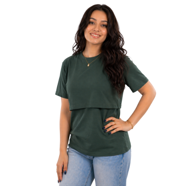 Half Sleeves Basic Nursing Undershirt