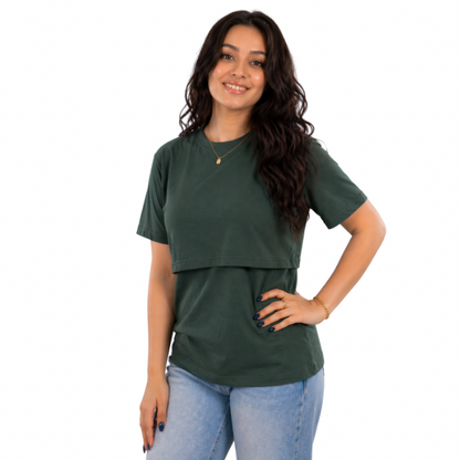 Half Sleeves Basic Nursing Undershirt