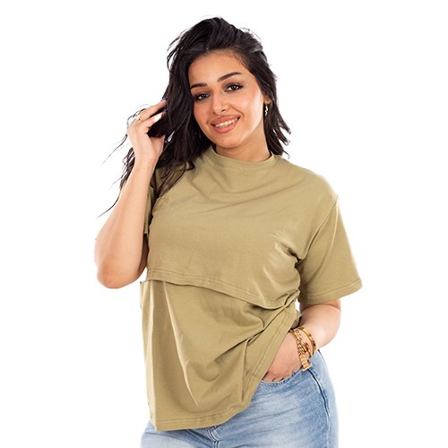 Half Sleeves Basic Nursing Undershirt