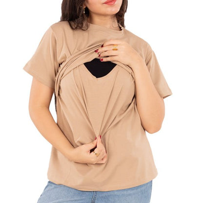Half Sleeves Basic Nursing Undershirt