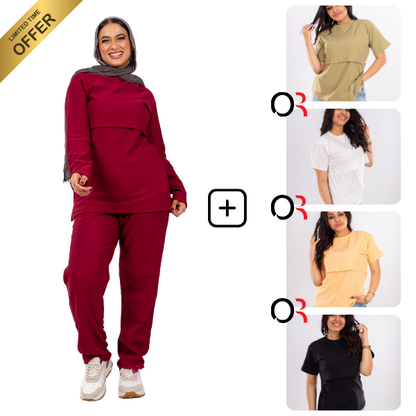 Burgundy Nursing Set Bundle